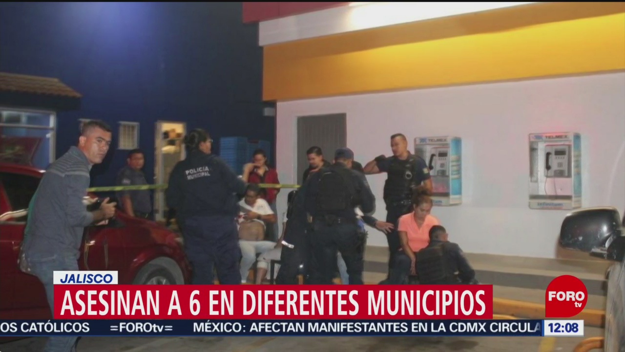 Asesinan a seis personas en diferentes municipios de Jalisco