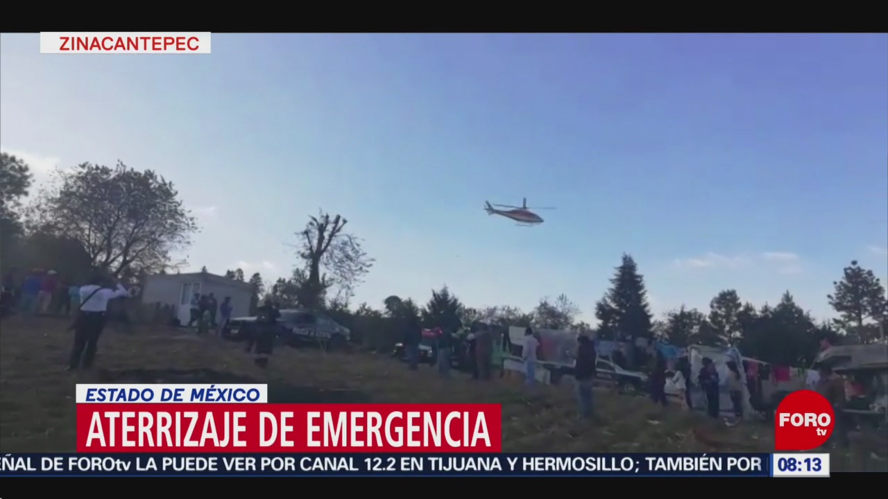 Aterriza de emergencia avioneta en el Estado de México