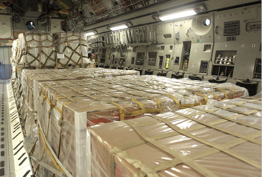 Foto: EU envía aviones militares con ayuda humanitaria para Venezuela, 16 febrero 2019
