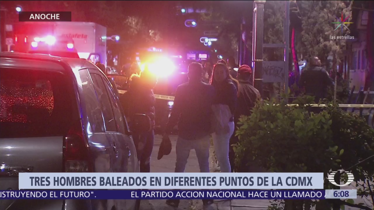 Foto: Tres hombres fueron baleados la noche del martes en diferentes puntos de la Ciudad de México