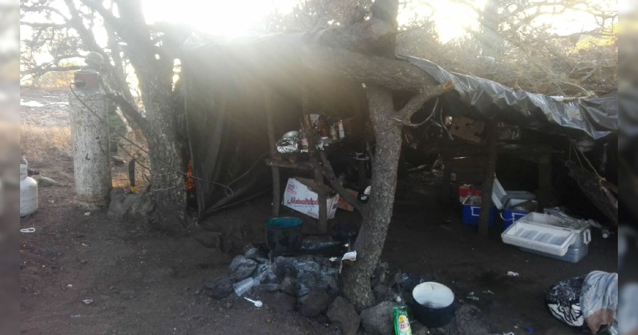 Foto: Campamentos desmantelados de grupos delictivos en Chihuahua, 25 de febrero 2019 (Noticieros Televisa)