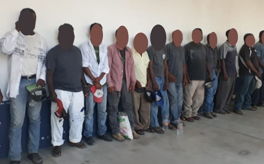 Foto: Campesinos detenidos en Oaxaca, 5 de febrero 2019. Twitter @GobOax