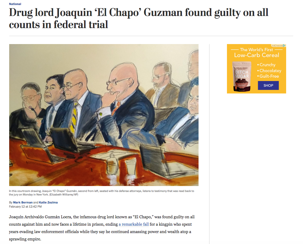 Foto Así reaccionaron los medios del mundo a la condena de 'El Chapo' 12 febrero