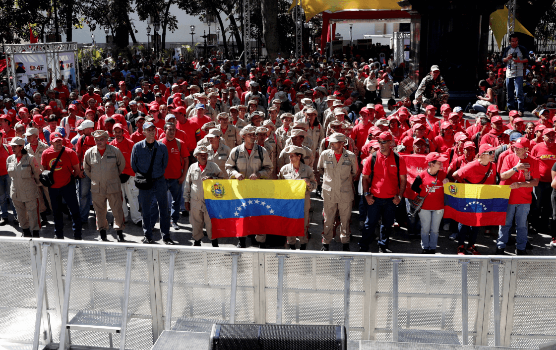 Foto: Chavistas participan en acto en favor de Nicolás Maduro. 4 de febrero 2019, Caracas, Venezuela