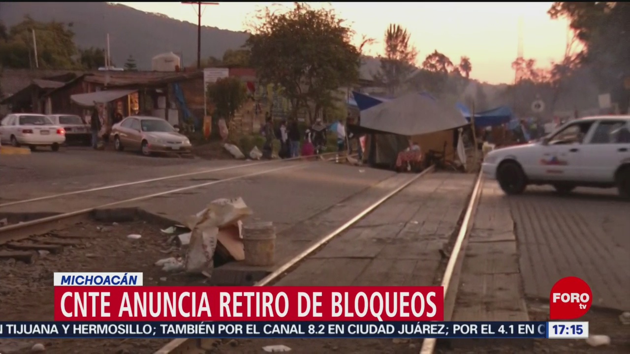 Foto: CNTE anuncia retiro de bloqueos en Michoacán