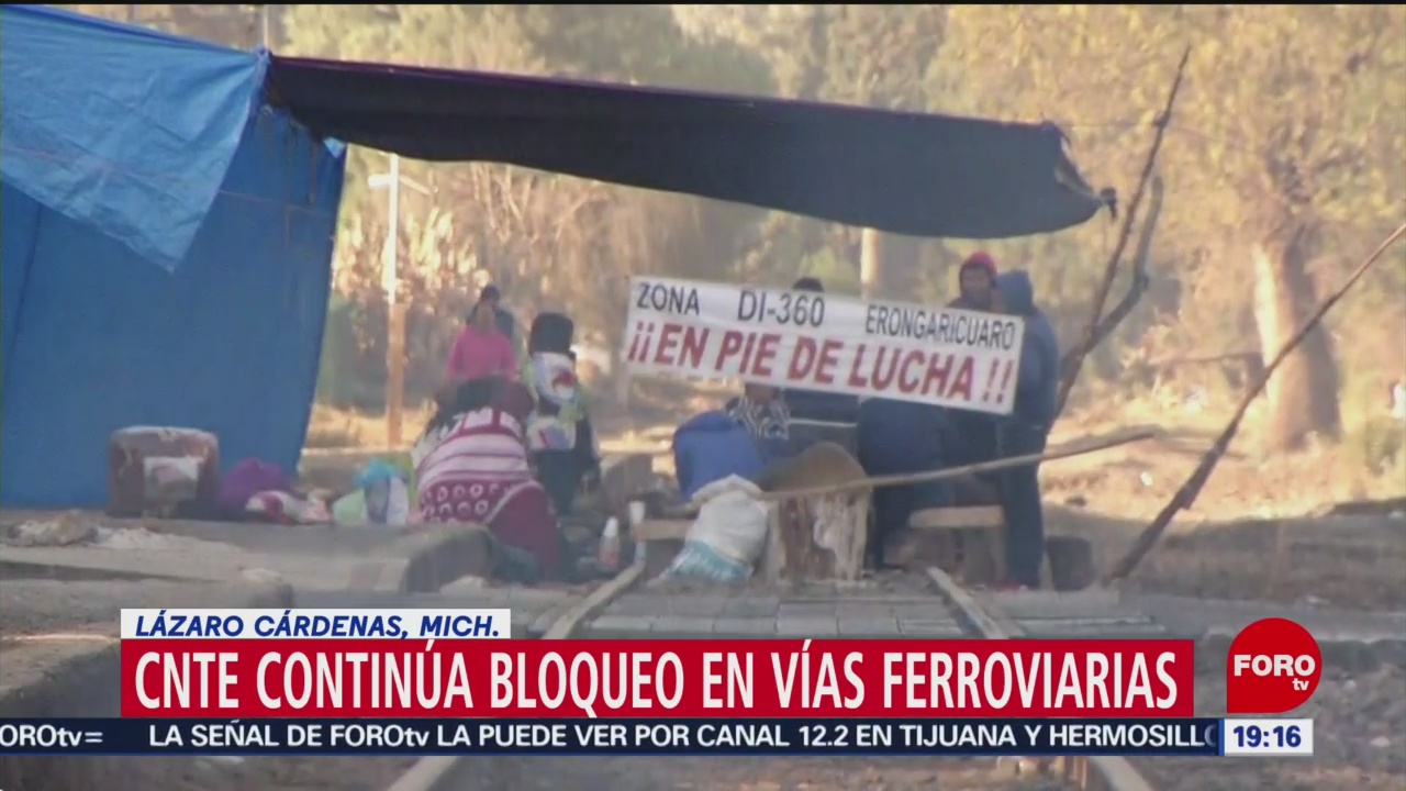 Foto: CNTE Continúa Bloqueo Vías Ferroviarias Michoacán 06 de Febrero 2019