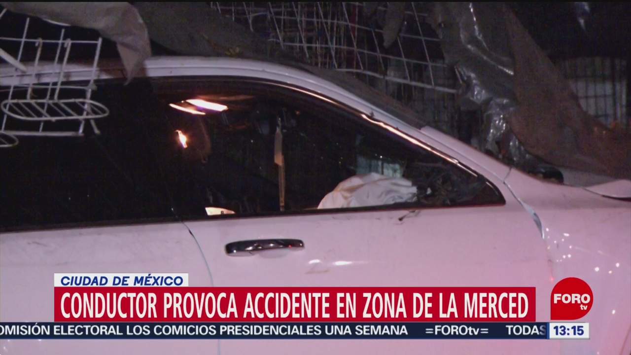 Conductor provoca accidente en zona de La Merced, CDMX