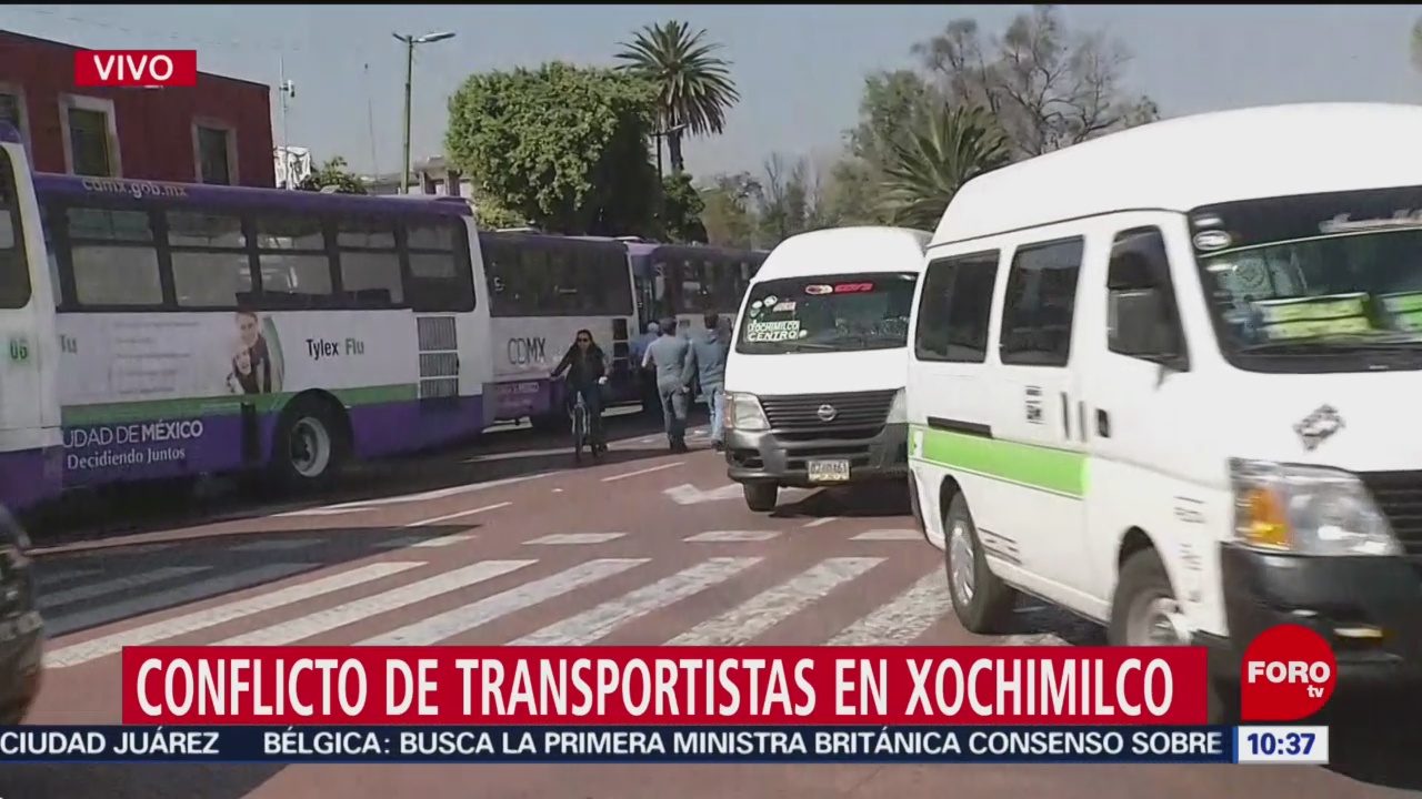 Conflicto de transportistas en alcaldía Xochimilco