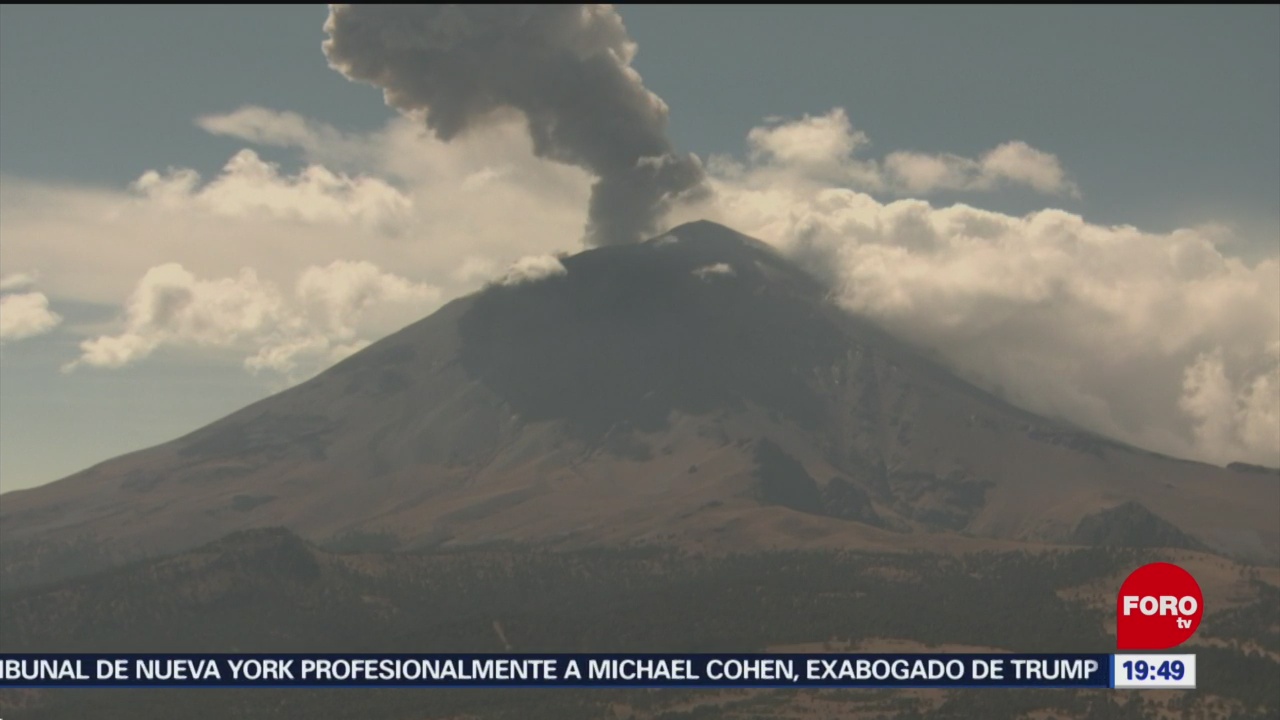 Foto: Volcán Popocatépetl Erupciones 26 de Febrero 2019