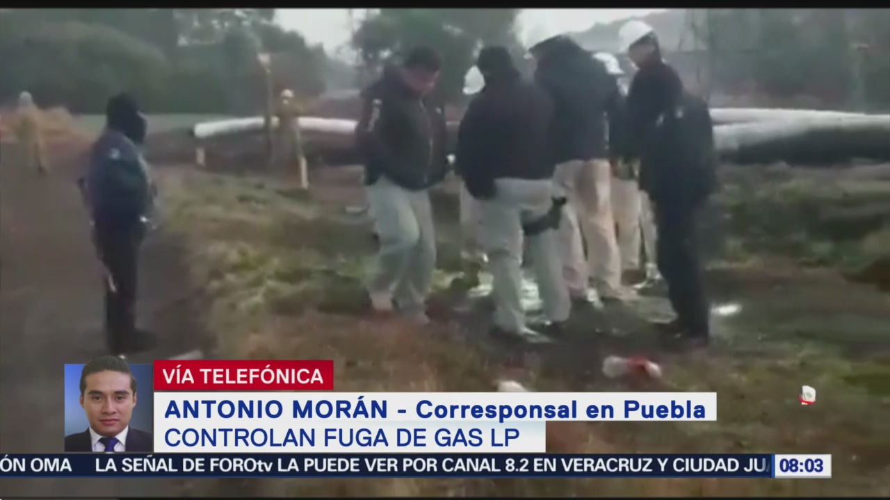 Controlan fuga de gas LP en San Martín Texmelucan, Puebla