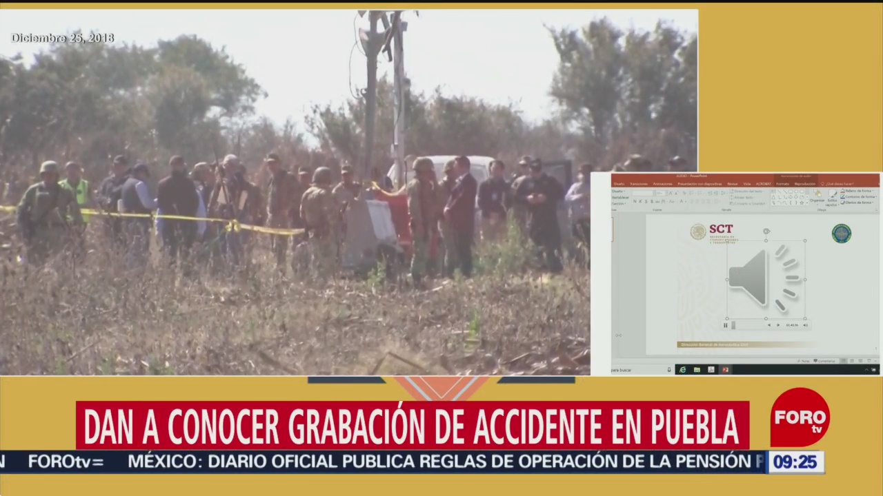 Dan a conocer grabación de accidente de helicóptero en Puebla