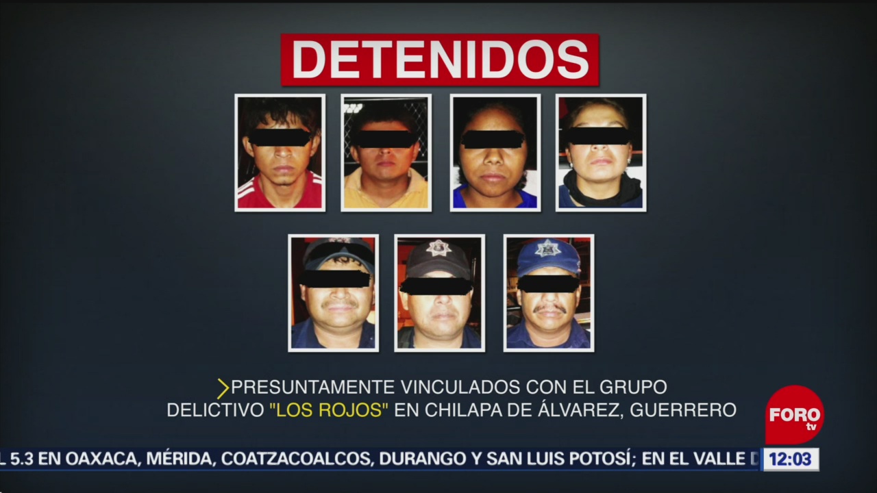 Detienen a 9 integrantes de Los Rojos en Chilapa de Álvarez, Guerrero