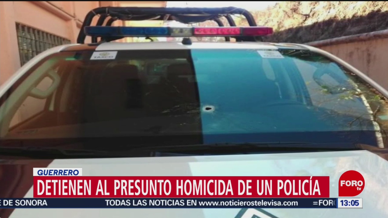 Foto: Detienen a presunto agresor de agente en Taxco