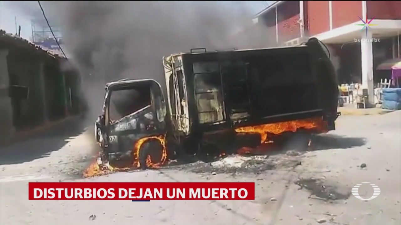 Foto: Disturbios Protesta Muerto Tehuantepec Oaxaca 27 de Febrero 2019