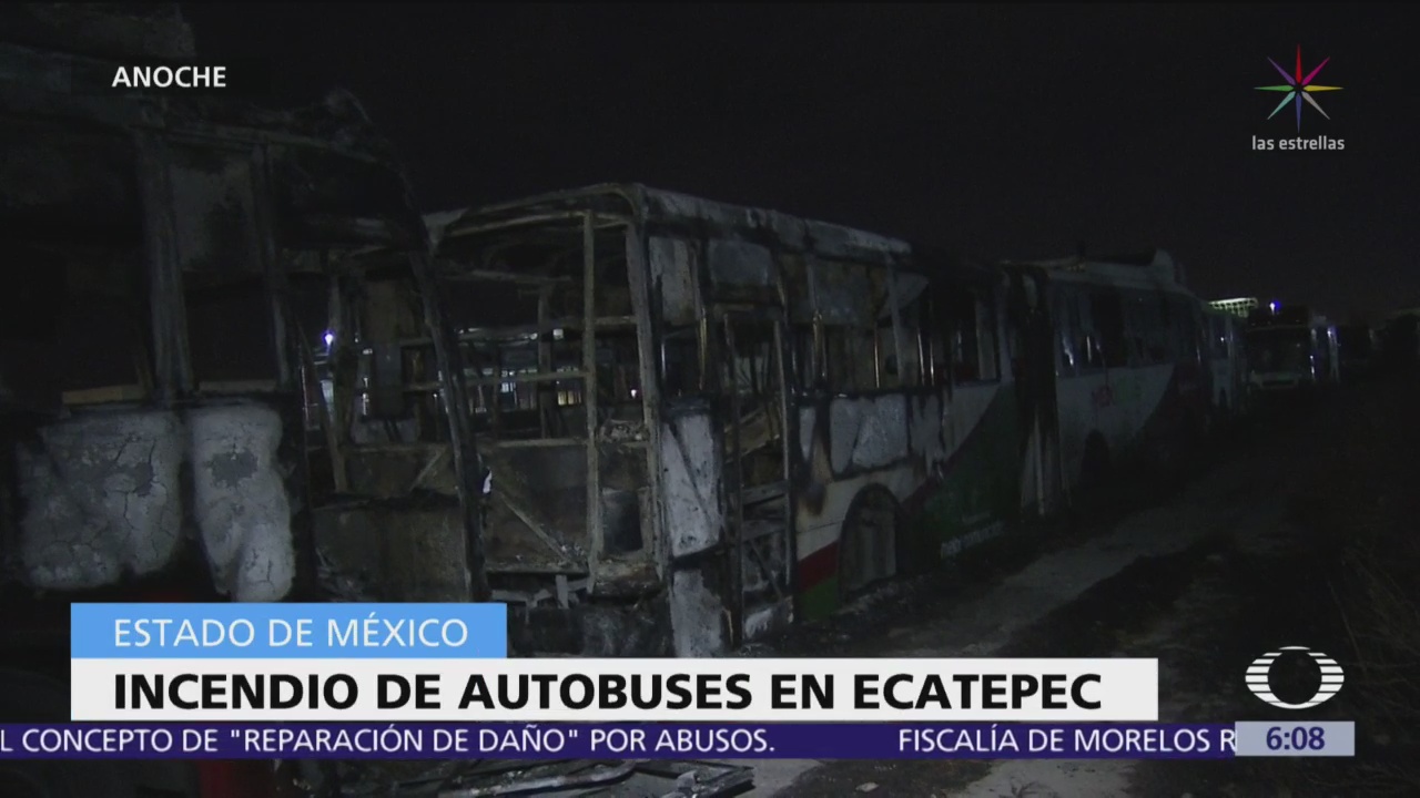 Incendian dos autobuses del Mexibús en Ecatepec