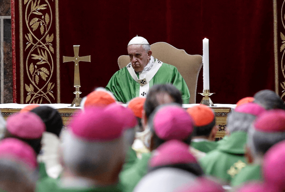 Foto: El papa Francisco celebró una misa tras cumbre sobre abusos, 24 de febrero de 2019, Ciudad del Vaticano 