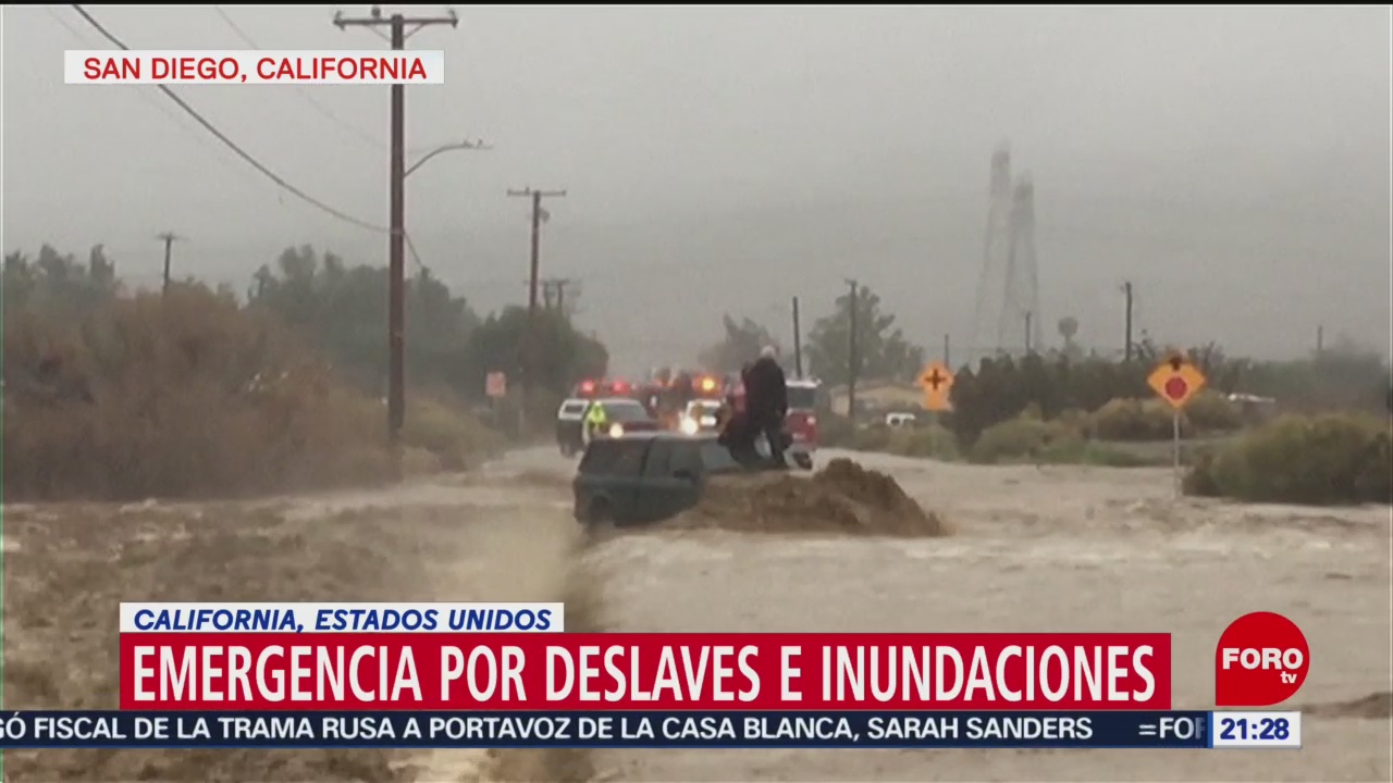 Emergencia por deslaves e inundaciones en California