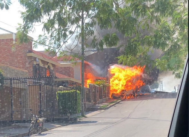 Foto: Explota pipa de gas LP en Tampico, Tamaulipas, 11 de febrero 2019. Twitter @hechoenvictoria