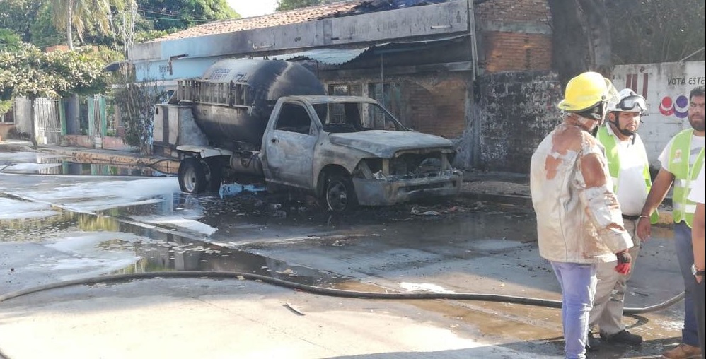 Foto: Explota pipa de gas LP en Chiapas, 8 de febrero 2019. (Juan Álvarez Moreno)