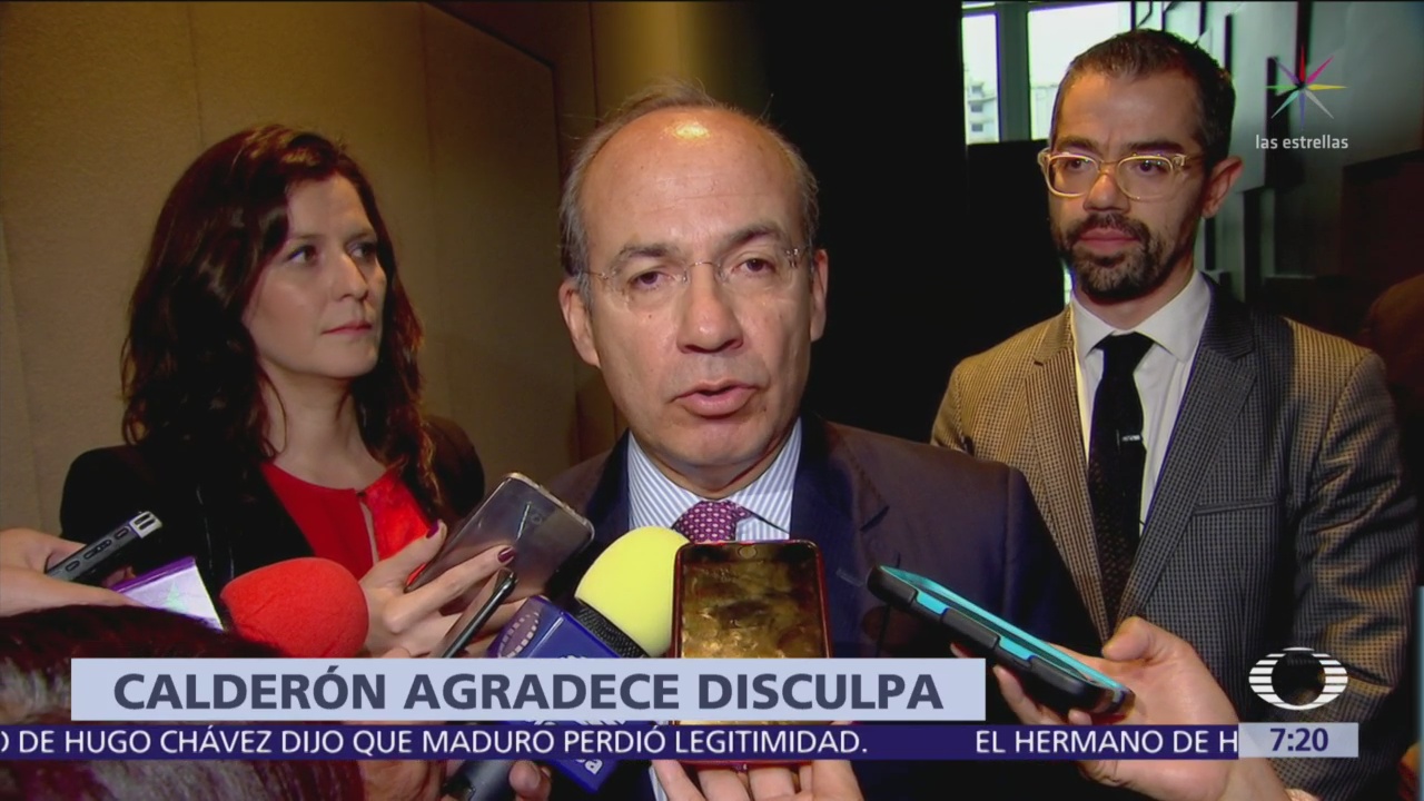 Felipe Calderón agradece disculpa de AMLO