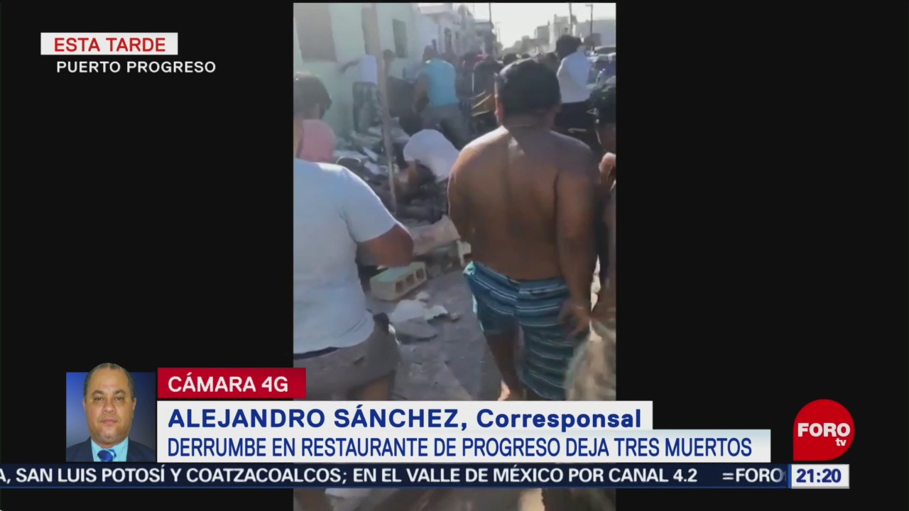 FOTO: Fiscalía de Yucatán investiga derrumbe en restaurante, 17 febrero 2019