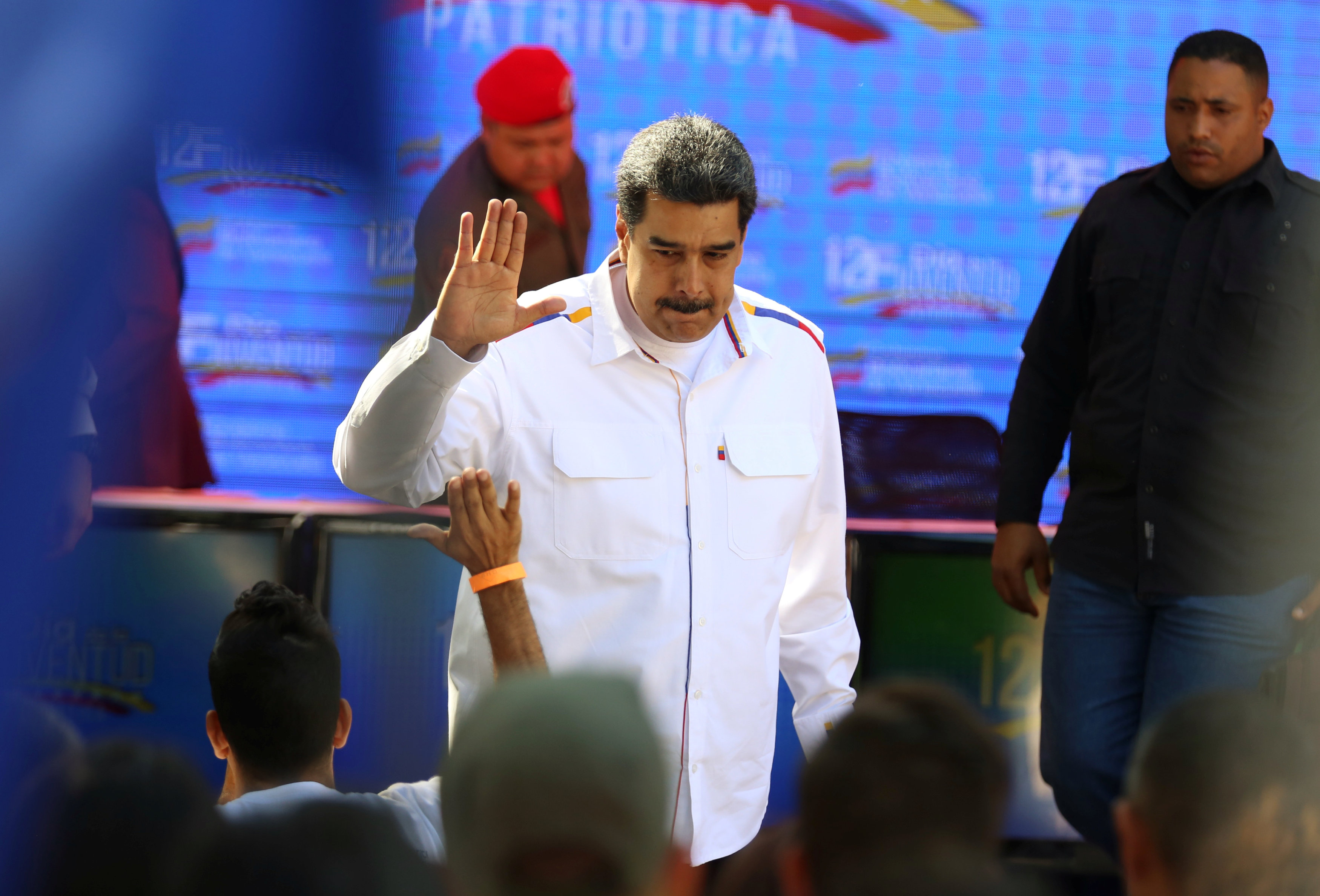 Foto: El presidente de Venezuela, Nicolás Maduro, asiste a un mitin para conmemorar el Día de la Juventud en Caracas el 12 de febrero del 2019