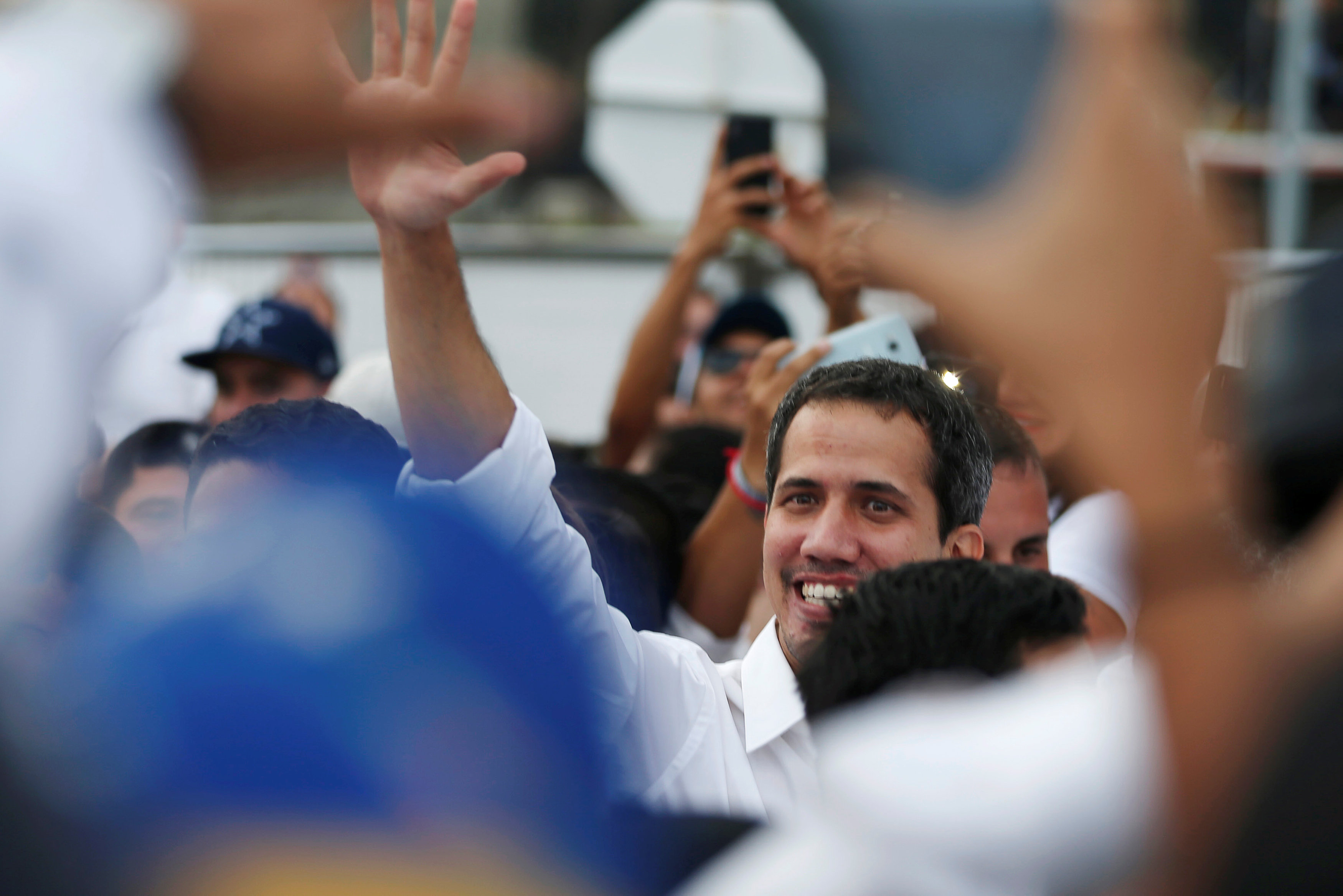 Juan Guaidó llega a concierto 'Venezuela Aid Live' en Cúcuta