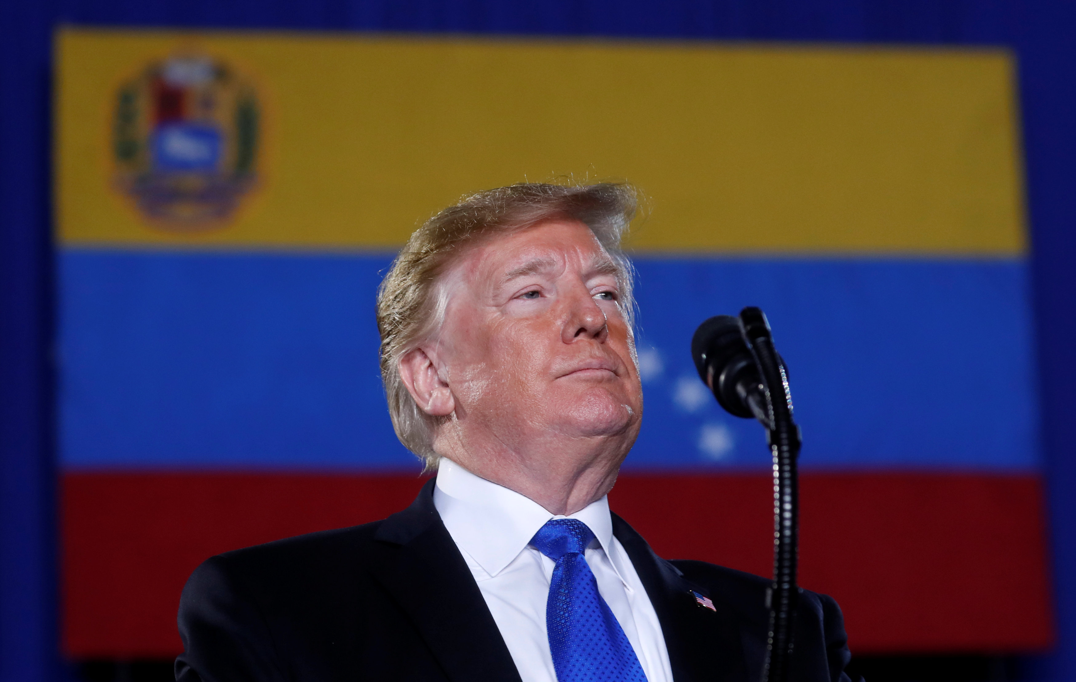 Foto: Donald Trump, presidente de Estados Unidos, habla con la comunidad venezolana en Miami, EEUU, el 18 de febrero de 2019