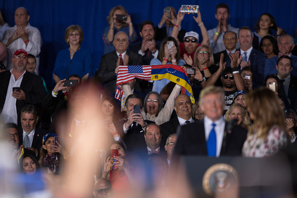 Foto: El presidente de Estados Unidos, Donald Trump, se reúne con la comunidad venezolana en Florida el 18 de febrero de 2019