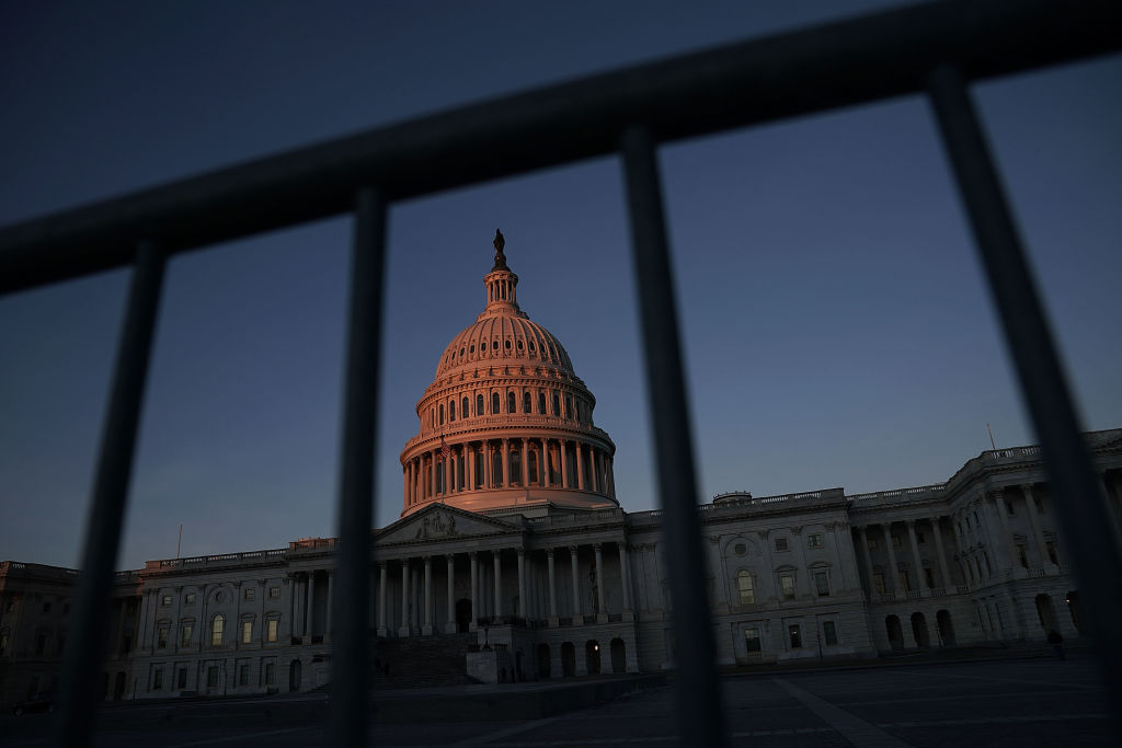 Foto: Imagen panorámica del Congreso de Estados Unidos en Washington D.C. del 20 de enero del 2018