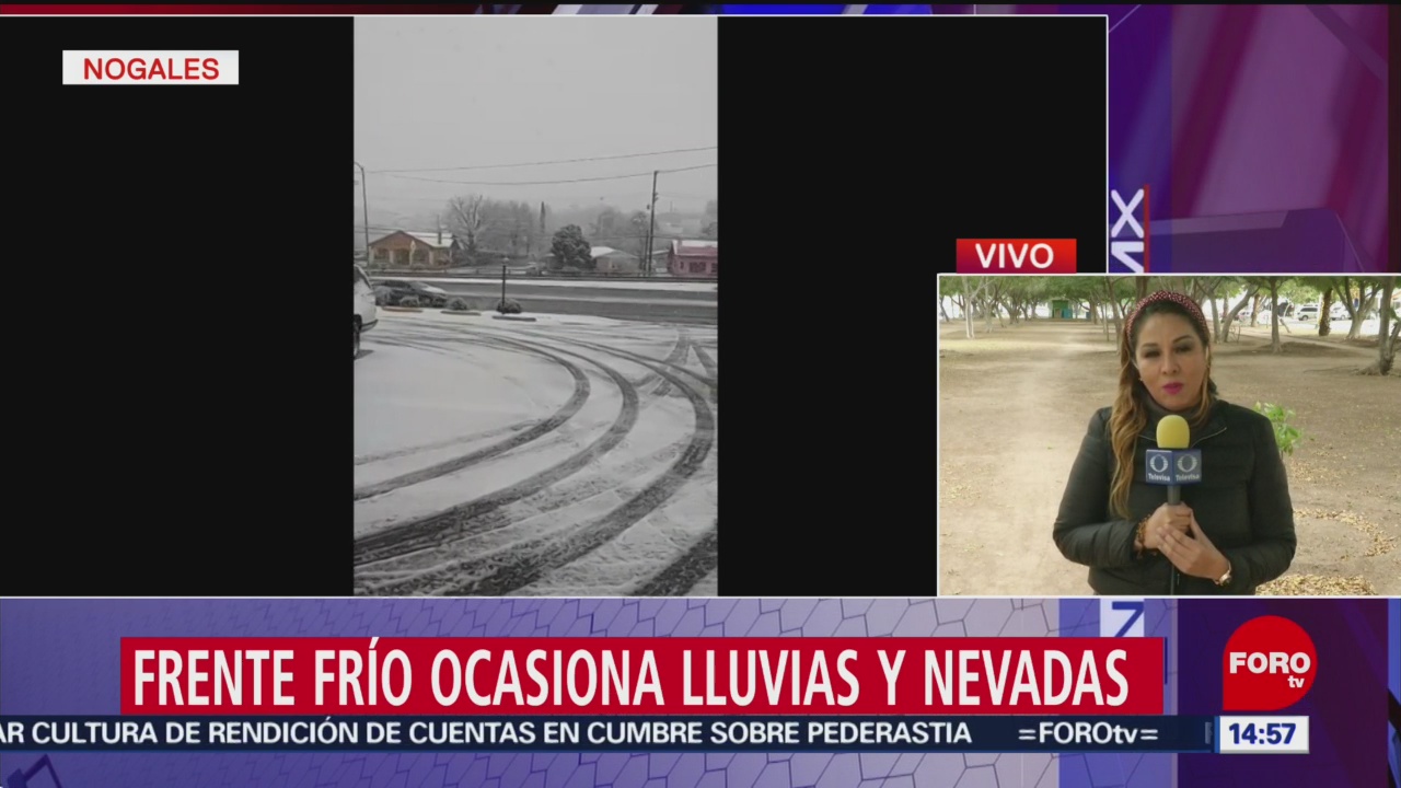 Foto: Frente frío ocasiona lluvias y nevadas en Sonora