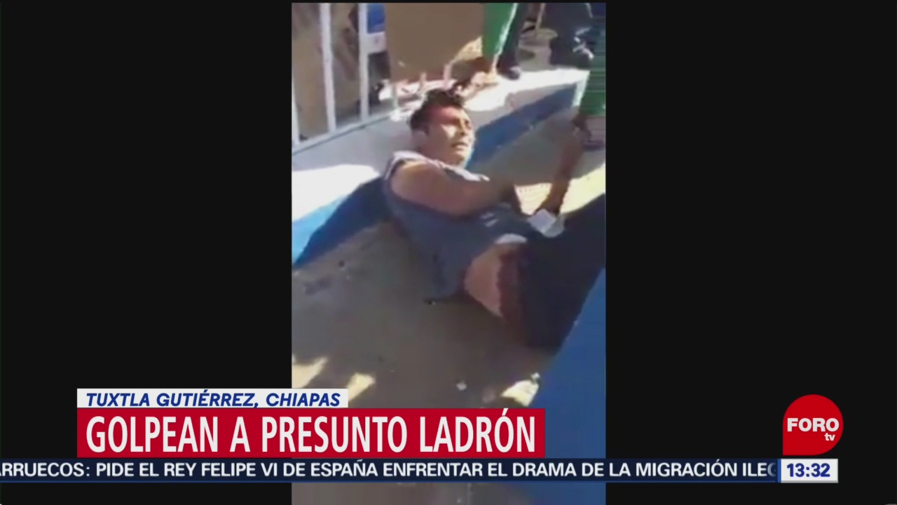 Foto: Golpean a ladrón que asaltó a mujer embarazada en Tuxtla Gutiérrez