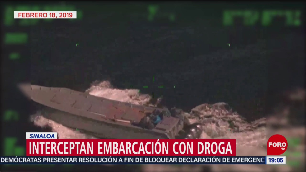 Foto: Interceptan Lancha Transportaba Droga Sinaloa 20 de Febrero 2019