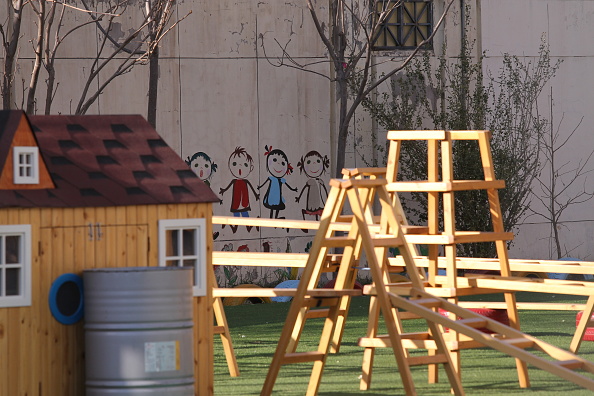 Foto: Vista del patio de una escuela, 10 febrero 2019.