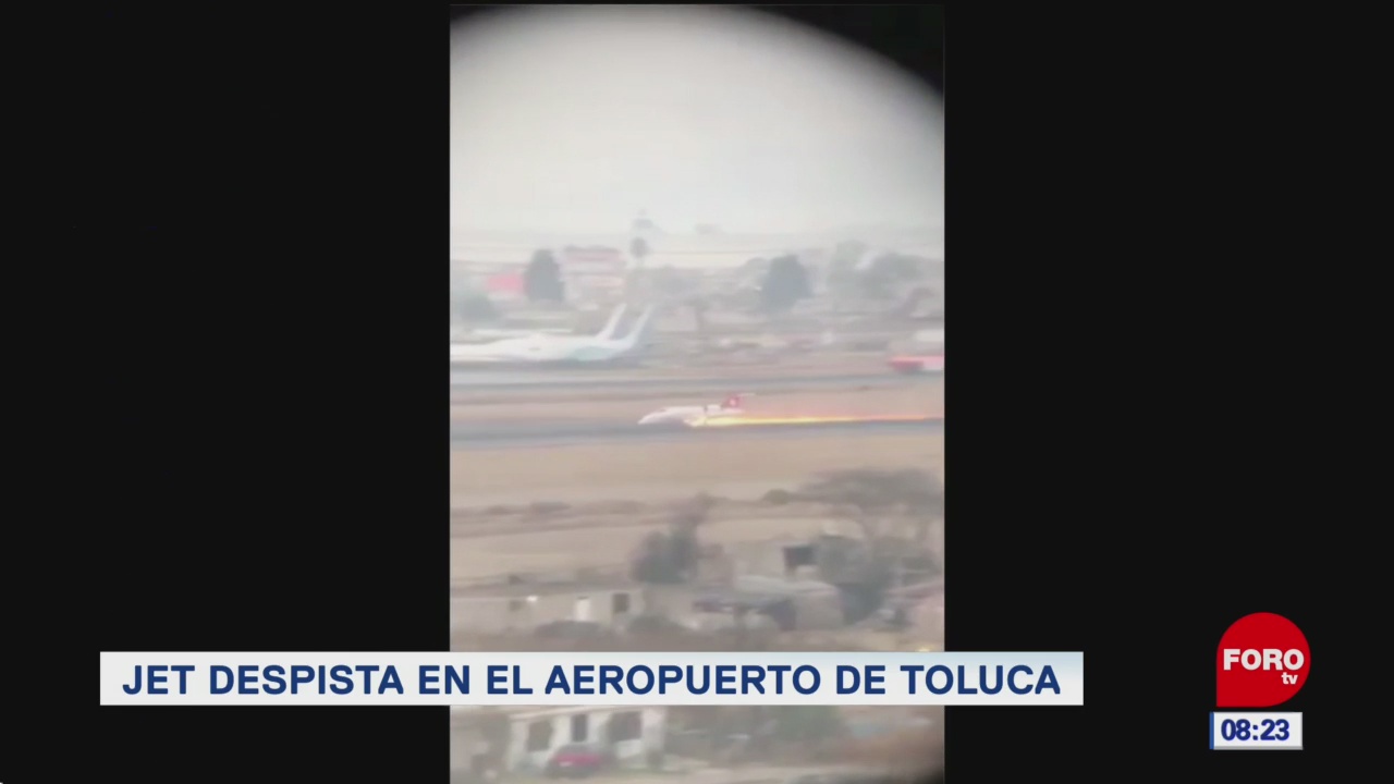 Jet despista en el aeropuerto de Toluca