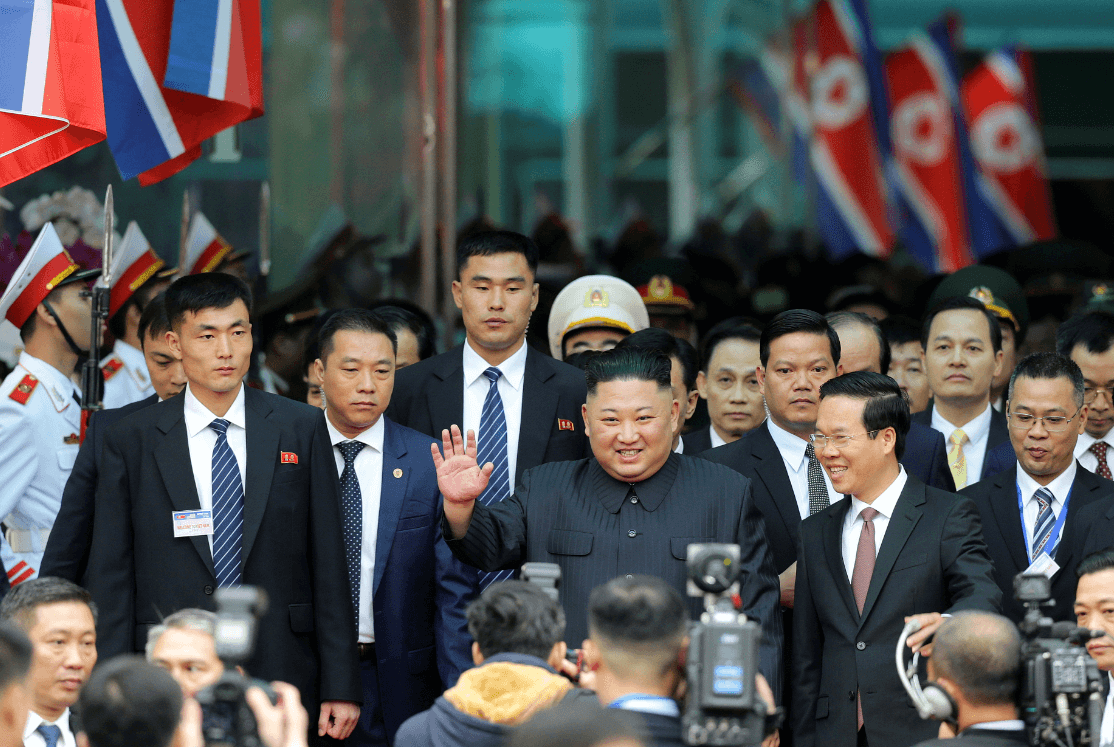 Foto: El líder de Corea del Norte, Kim Jong-un, a su llegada a Vietnam, 26 de febrero de 2019