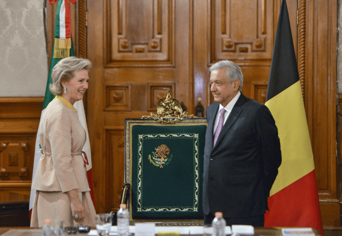Foto: La princesa Astrid de Bélgica es recibida por el presidente López Obrador, 18 de febrero de 2019, Ciudad de México, México