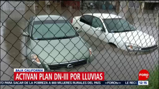 Lluvias dejan inundaciones y deslaves en Tijuana; activan el Plan DN-III