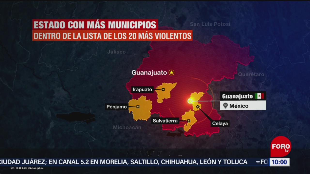 Los municipios más peligrosos en México
