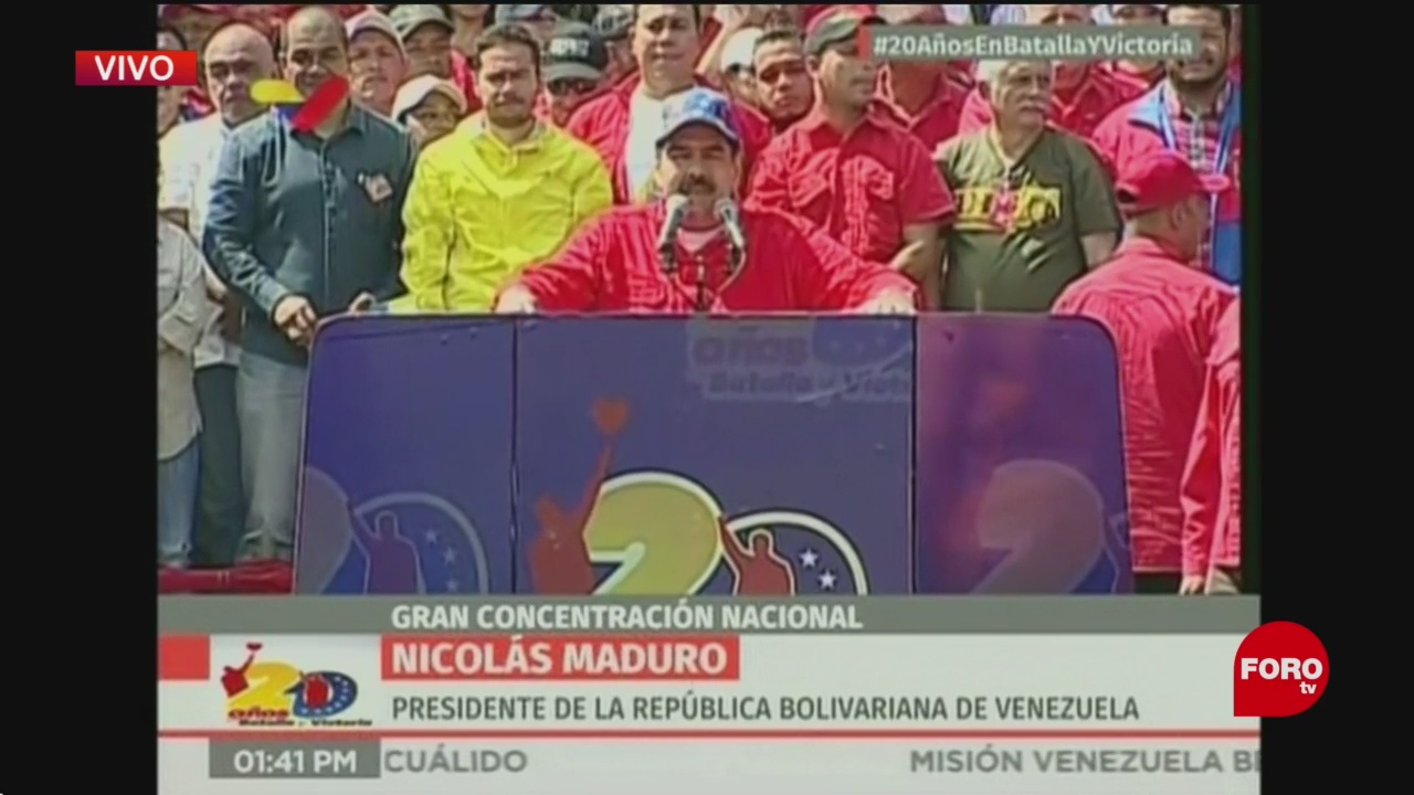 Maduro encabeza marcha en Venezuela
