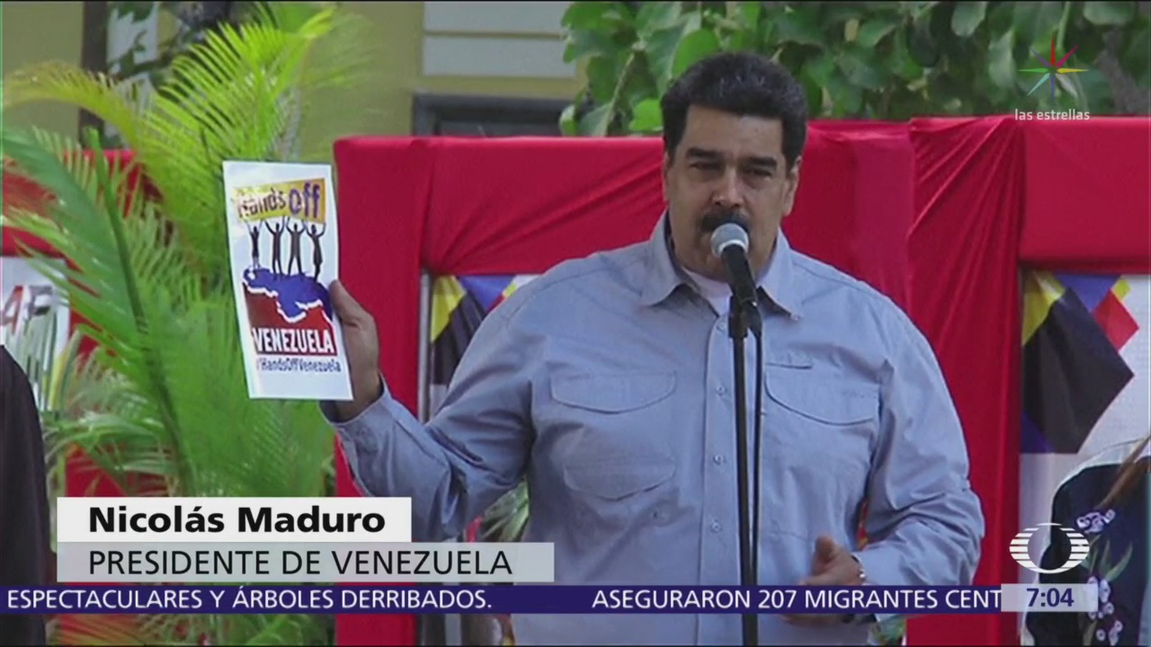 Maduro pide firmas para exigir a EU sacar manos de Venezuela