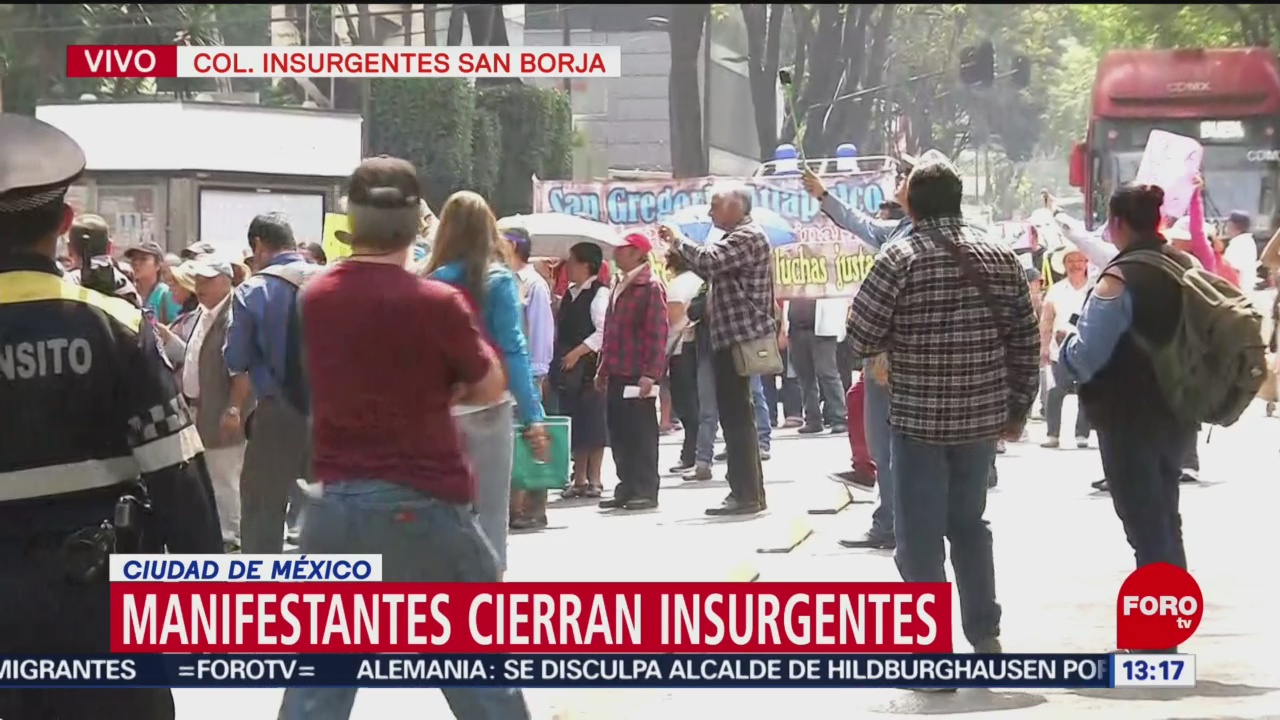 Foto: Manifestantes de Xochimilco bloquean Insurgentes