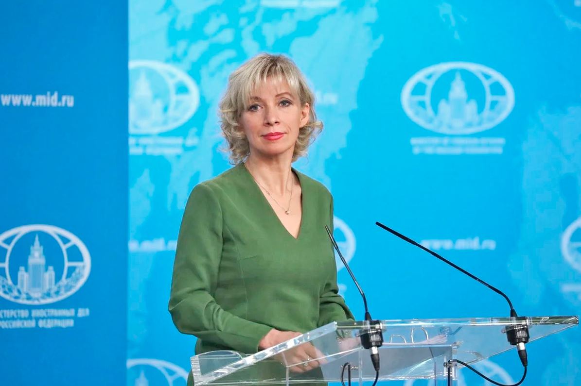 Foto: La portavoz del Ministerio de Asuntos Exteriores de la Federación de Rusia, María Zajárova. ofrece una rueda de prensa, 7 febrero 2019