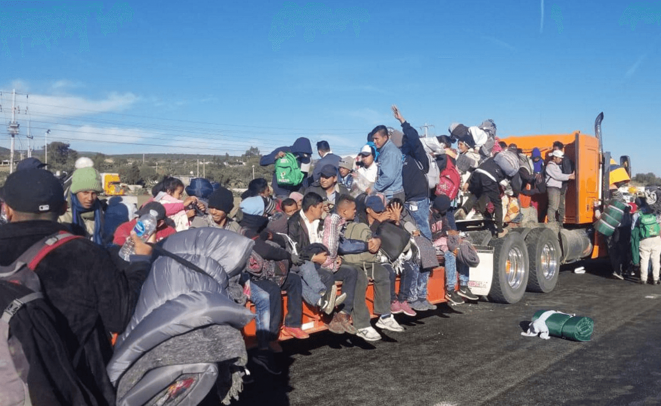 FOTO Migrantes centroamericanos se concentran en Ciudad Júarez chihuahua 19 febrero 2019