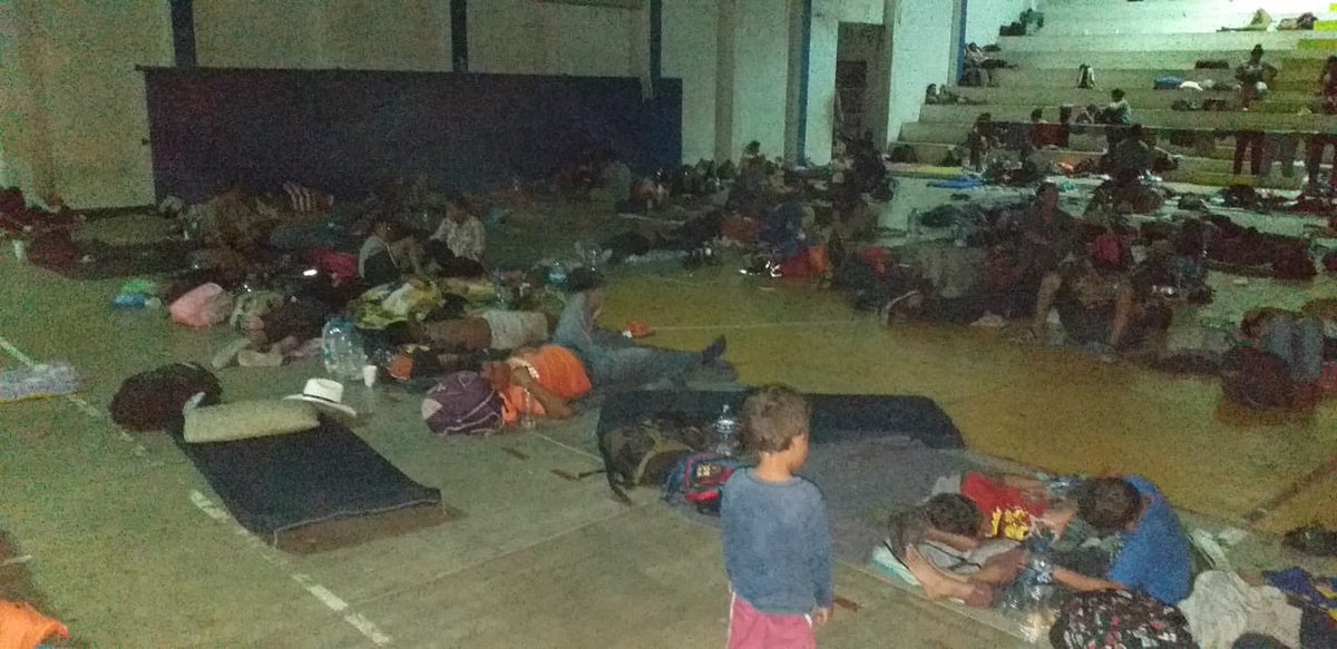 Foto: Migrantes centroamericanos descansan en Mapastepec, Chiapas 5 febrero 2019