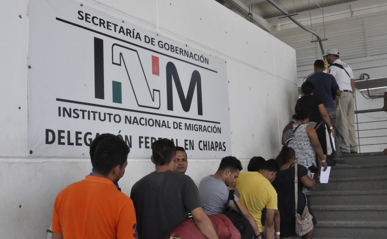 Foto: Migrantes en Chiapas, 28 de enero de 2019. Twitter @INAMI_mx