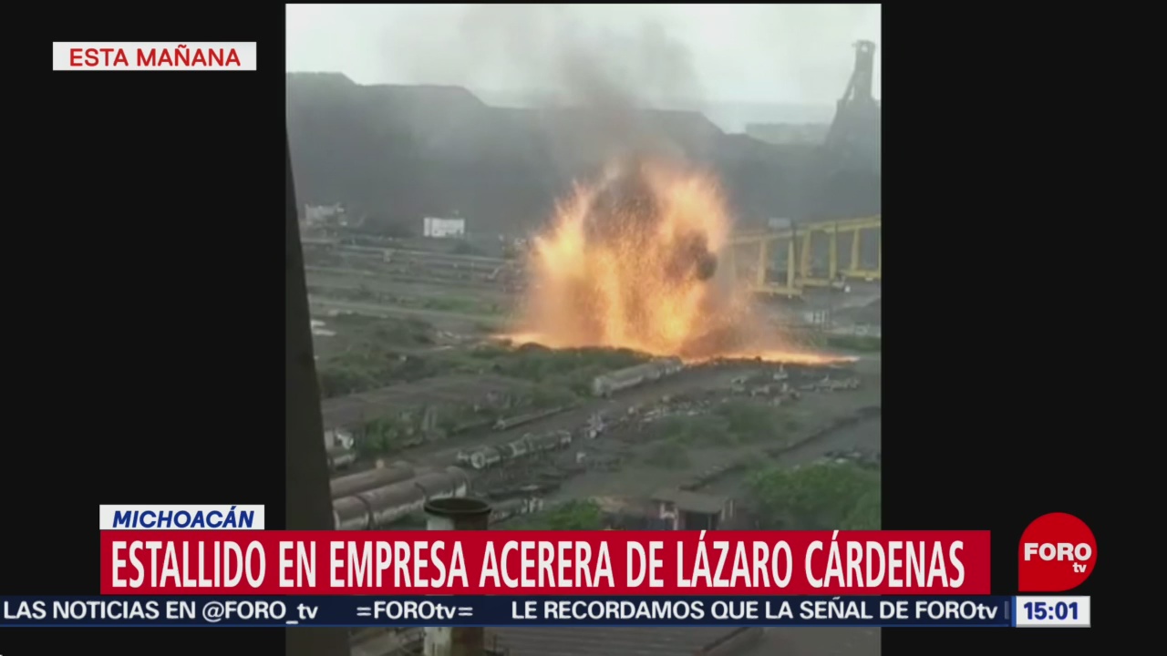 Foto: Movilización en Michoacán por explosión en acerera