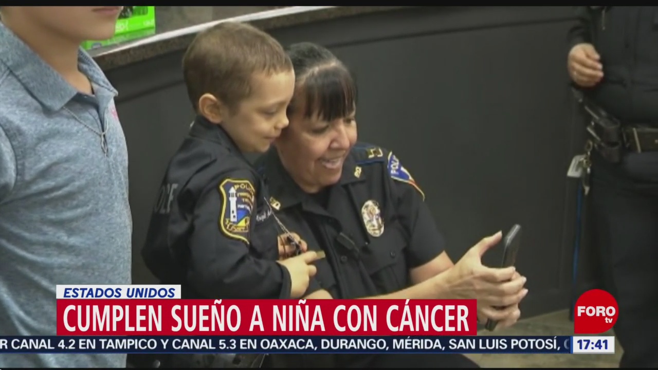 Foto: Niña con cáncer cumple su sueño de ser policía en EU