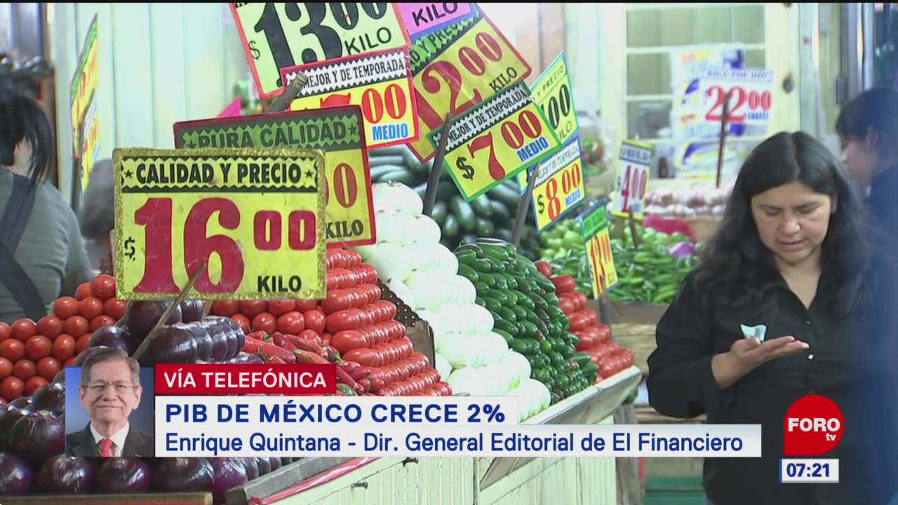 PIB de México crece dos por ciento, comenta Enrique Quintana