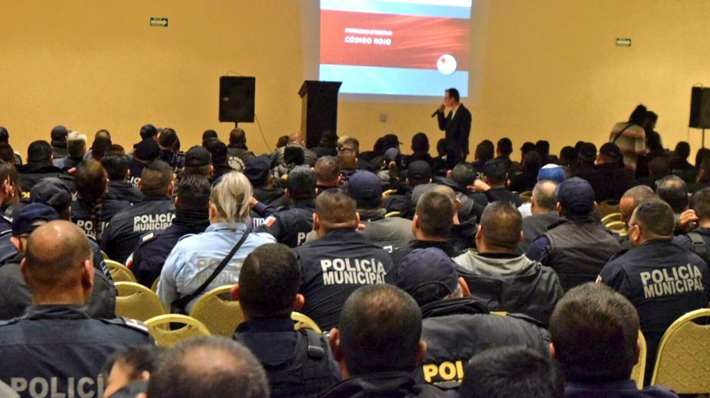 Foto: capacitación de policías de Sonora. 22 de febrero 2019. Twitter @ssp_sonora